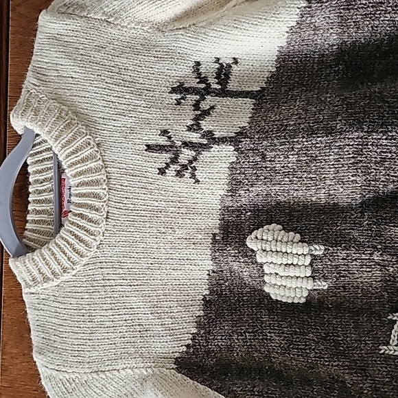 Vintage Aran wool handknit Rapaki Mahana sweater, made in New Zealand - Picture 3 of 15